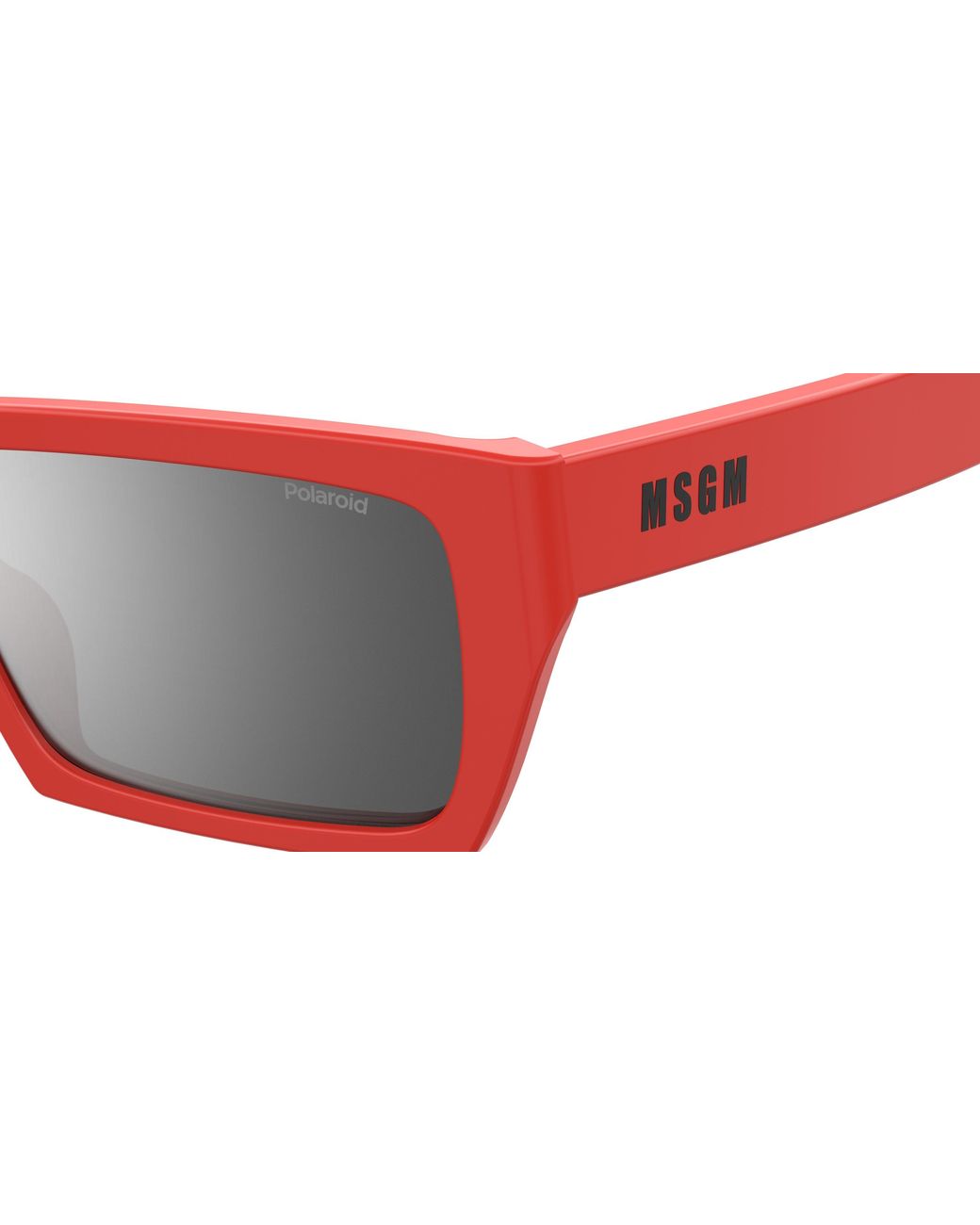 Polaroid Black Pld Msgm 1/G 0A4/Ex Sunglasses Acetate Squared Polarized Flash