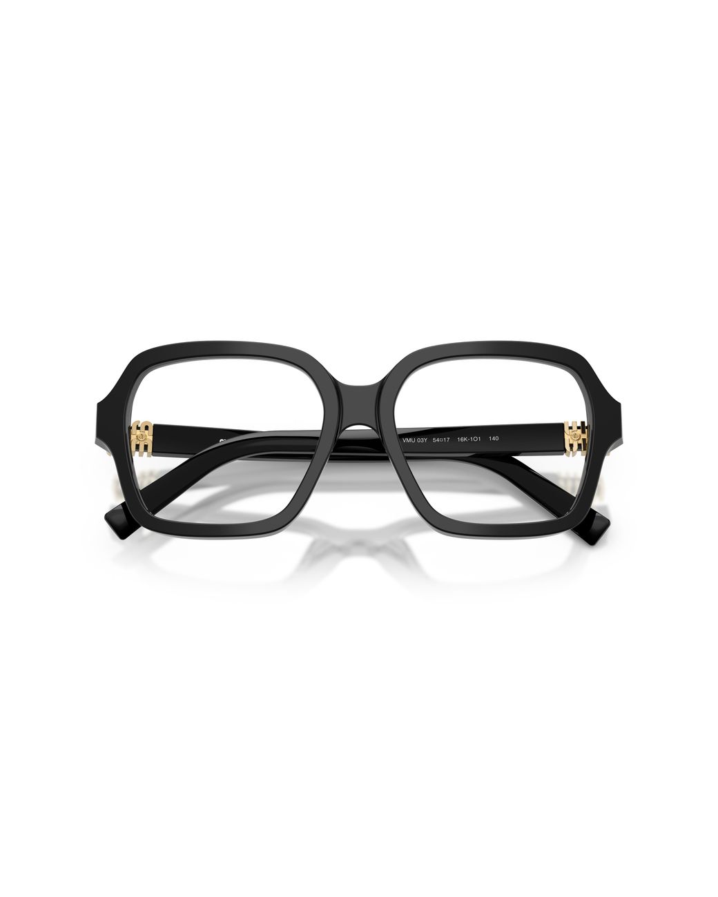 Miu Miu Black Mu 03Yv 16K1O1 Optical Frames Acetate Squared Normal