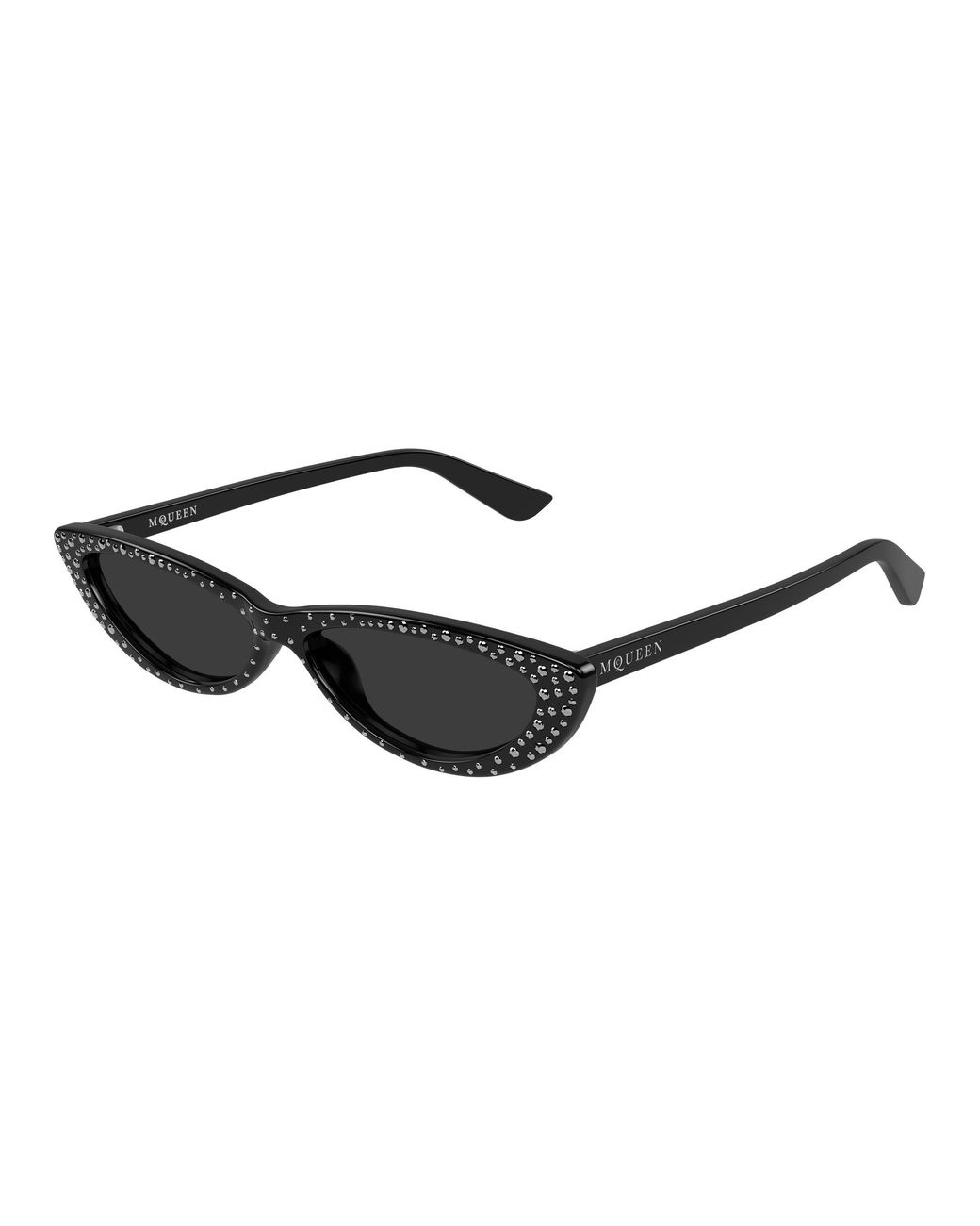 McQueen Black Am0535S 005 Sunglasses Acetate Round