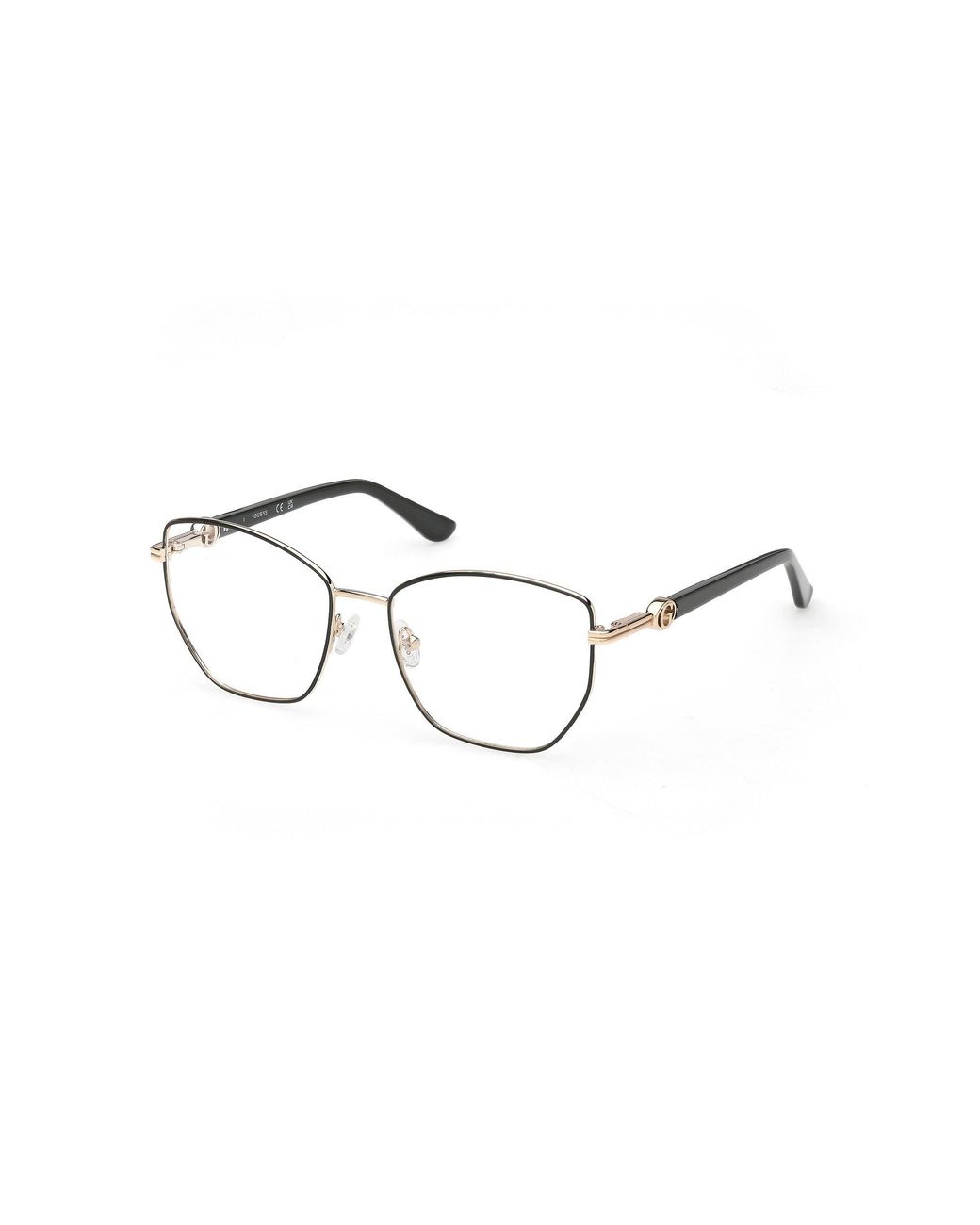 Guess Black Gu50312 096 Optical Frames Metal Geometric Normal