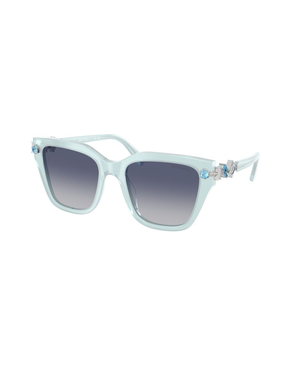 Swarovski Black Sk6041 10244L Sunglasses Acetate Geometric Normal Shaded