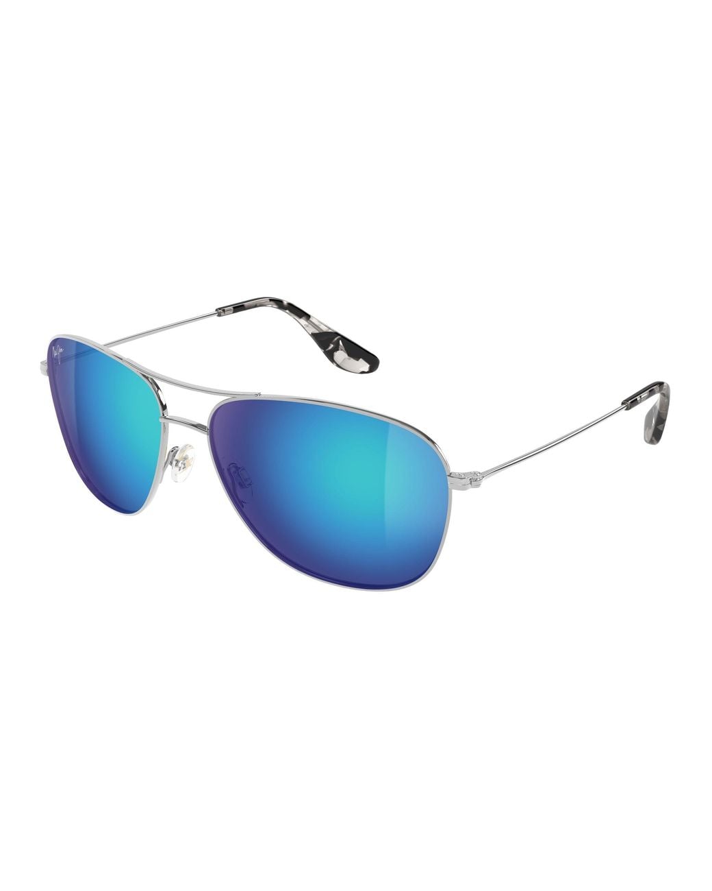 Maui Jim Black Mj0247S 001 Occhiali Da Sole Titanio Blu Squadrata