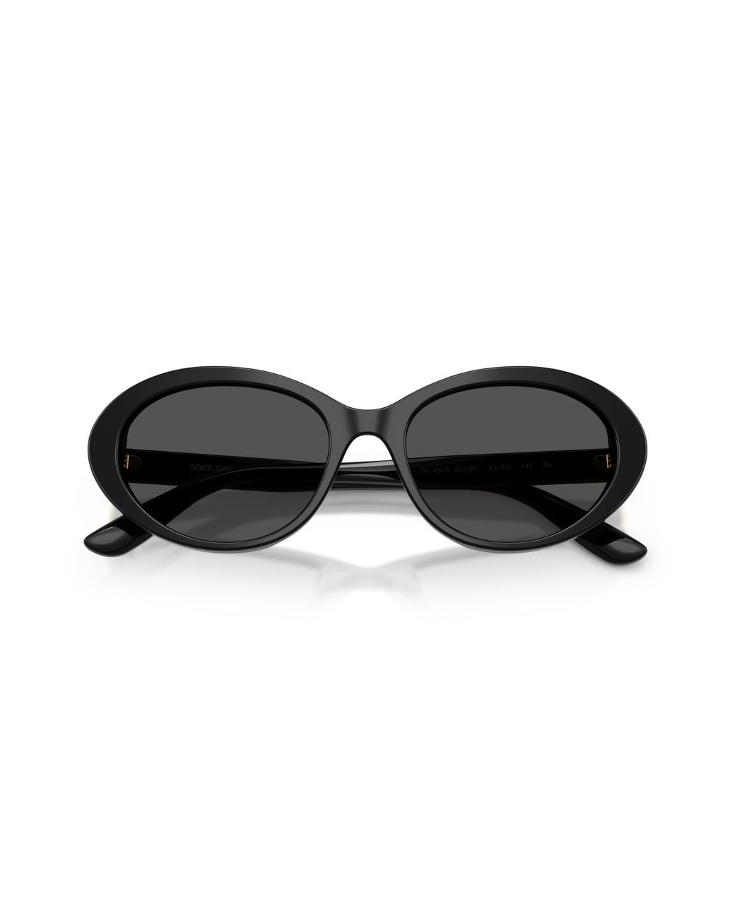 Dolce & Gabbana Black Dg4570 501/87 Sunglasses Acetate Round Normal
