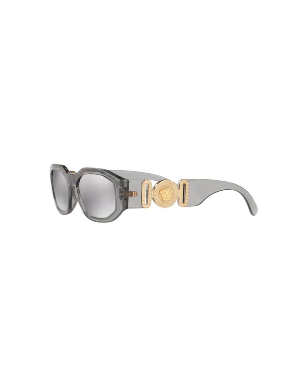 Versace Gray Ve4361 311/6G Sunglasses Nylon Geometric Mirrored Mirror for men