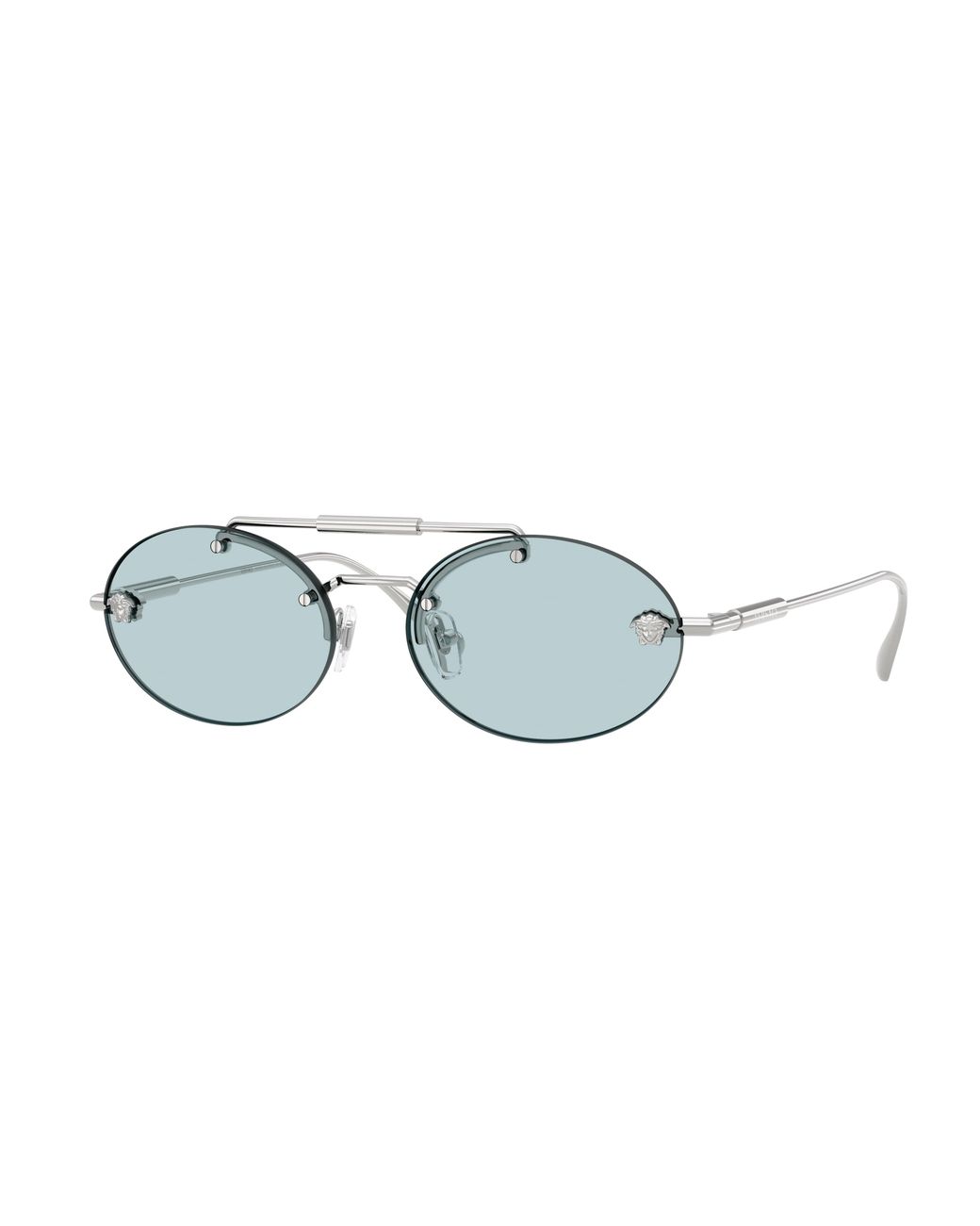 Versace Black Ve2295 1000/1 Sunglasses Metal Round Normal
