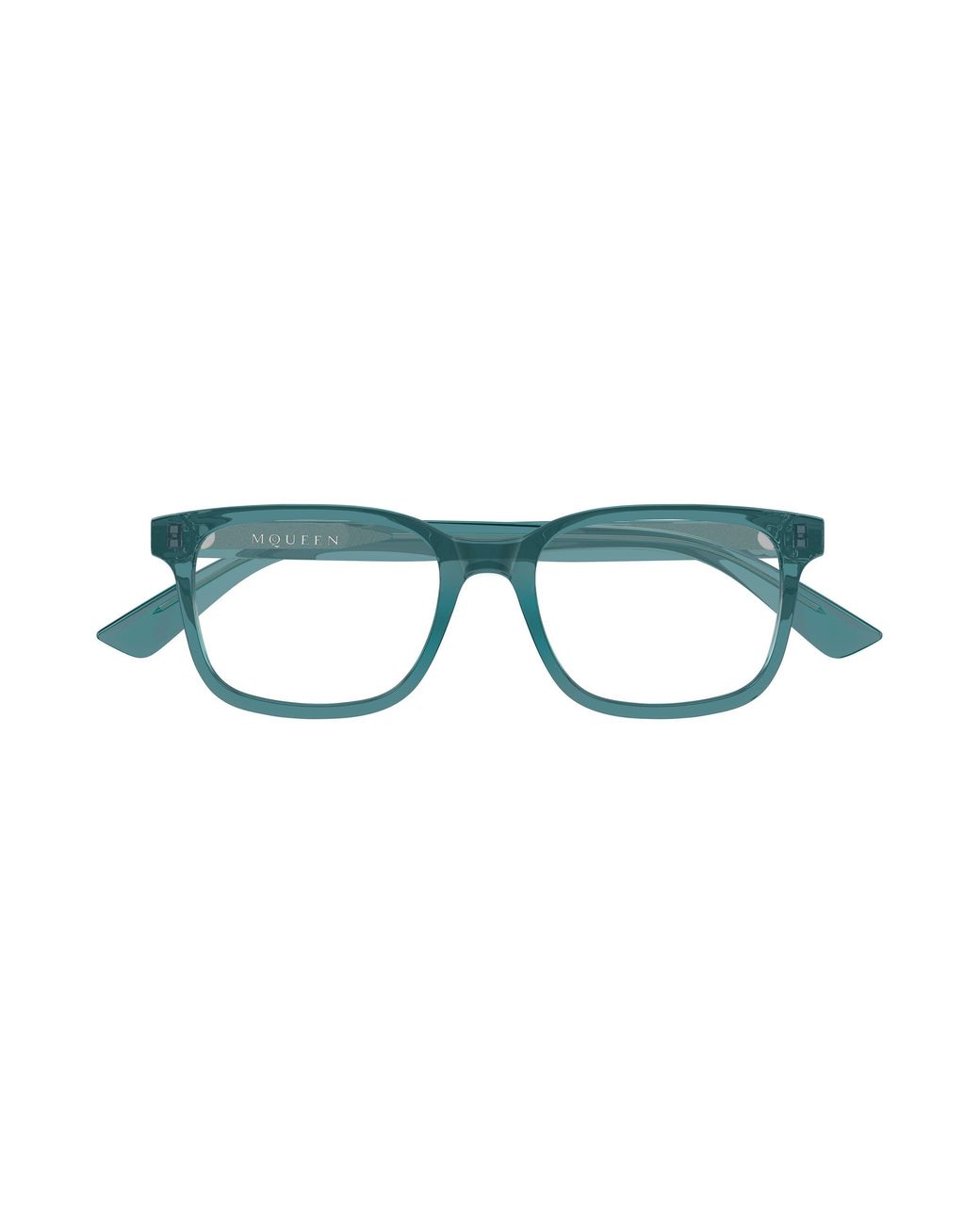 McQueen Black Am0541O 010 Optical Frames Acetate Transparent Squared for men