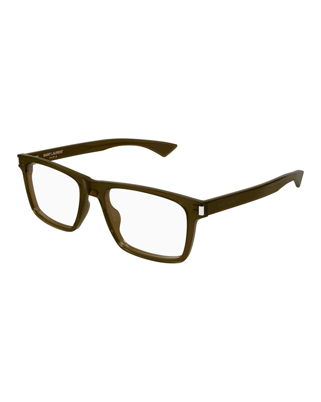 Saint Laurent Black Sl 882 009 Optical Frames Acetate Transparent Squared Antiriflesso for men