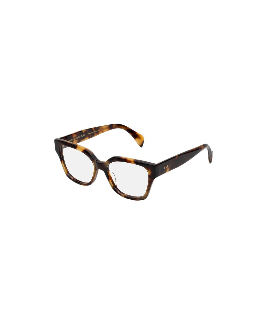 Retrosuperfuture Black 07V Numero 163 Maculato Optical Frames Acetate Squared