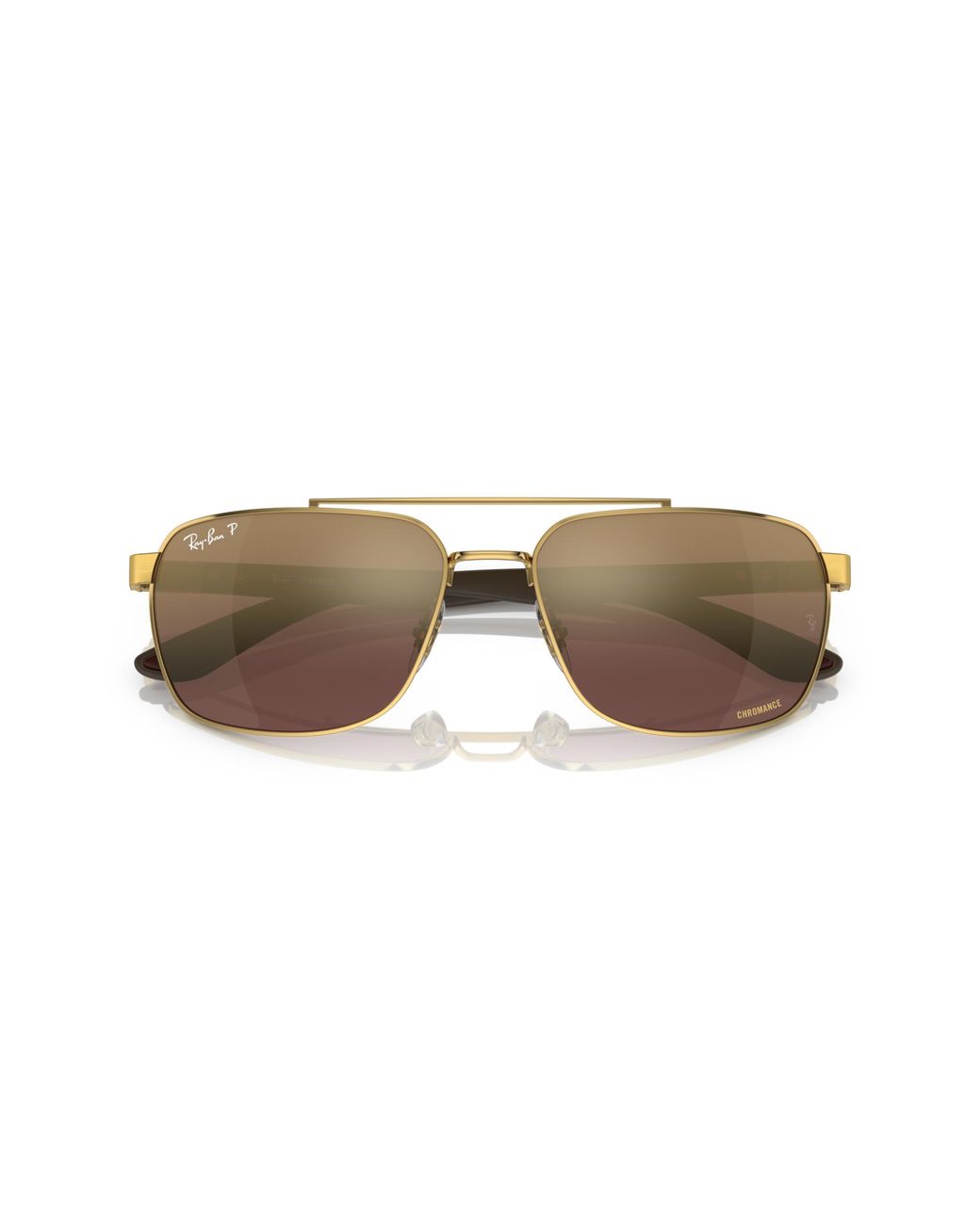 Ray-Ban Black Sunglasses Man Rb3701 - Brown Frame Gold Lenses Polarized 59-17 for men