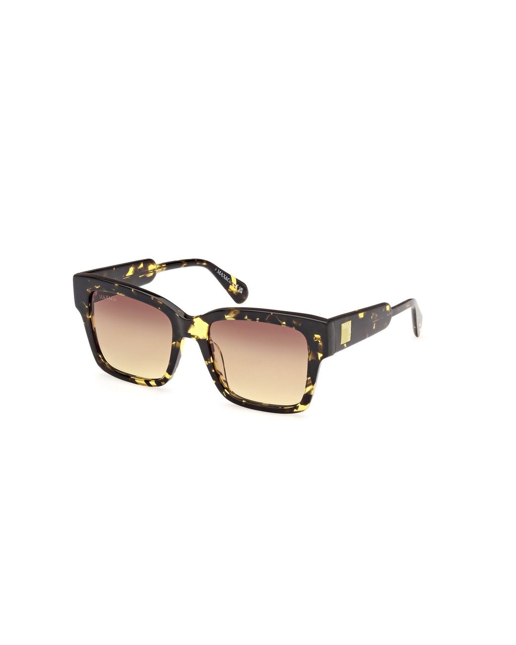 MAX&Co. Black Mo0094 55F Sunglasses Acetate Squared Normal