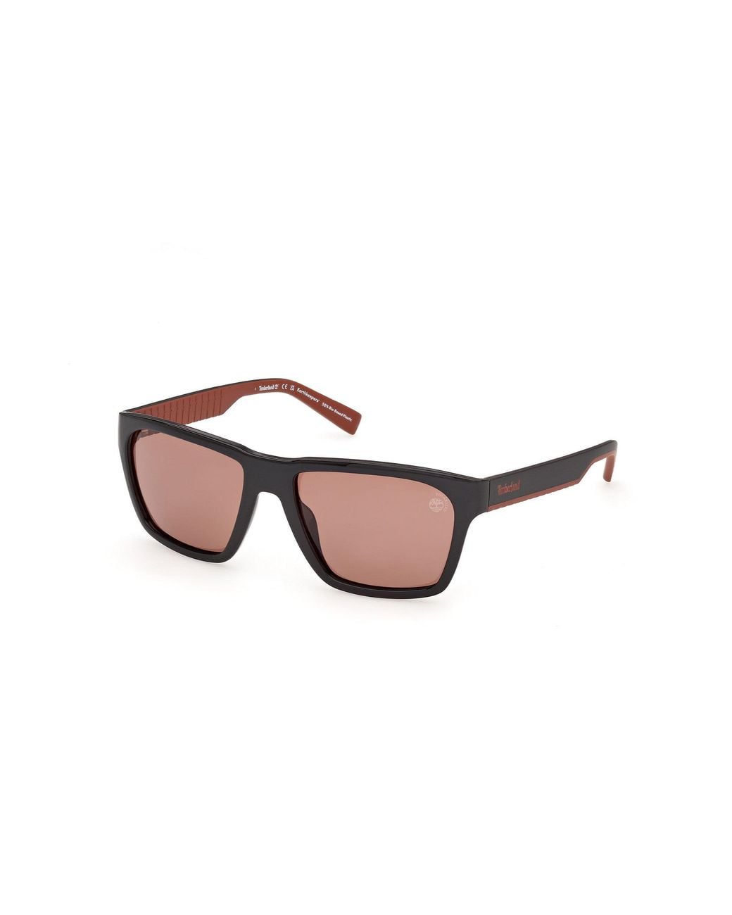 Timberland Black Tb00095 01D Sunglasses Injected Smoke Squared Polarized for men
