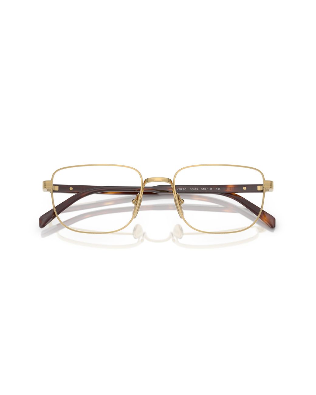 Prada Black Pr B51V 5Ak1O1 Optical Frames Transparent Squared Normal for men