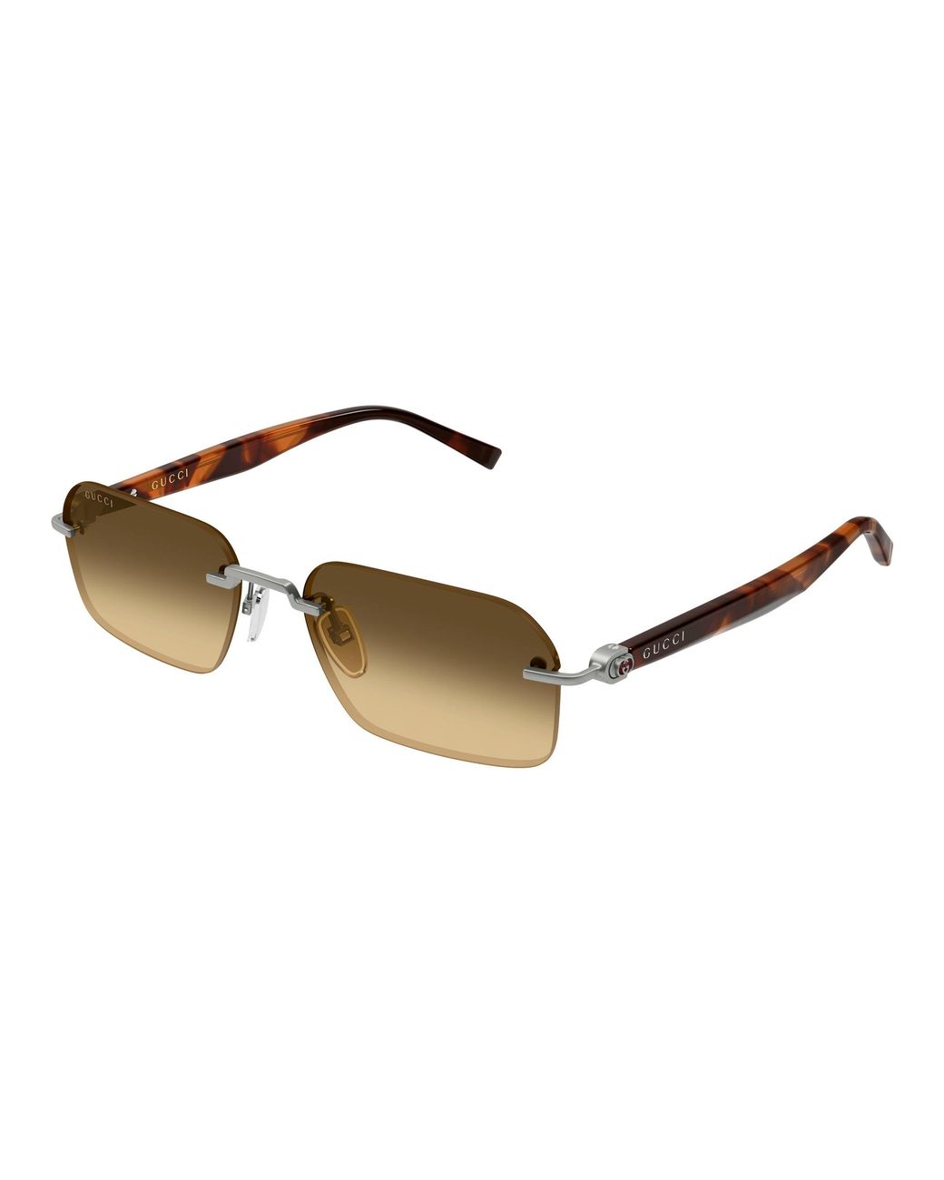 Gucci Black Gg2259S 002 Sunglasses Metal Squared Nuanced for men