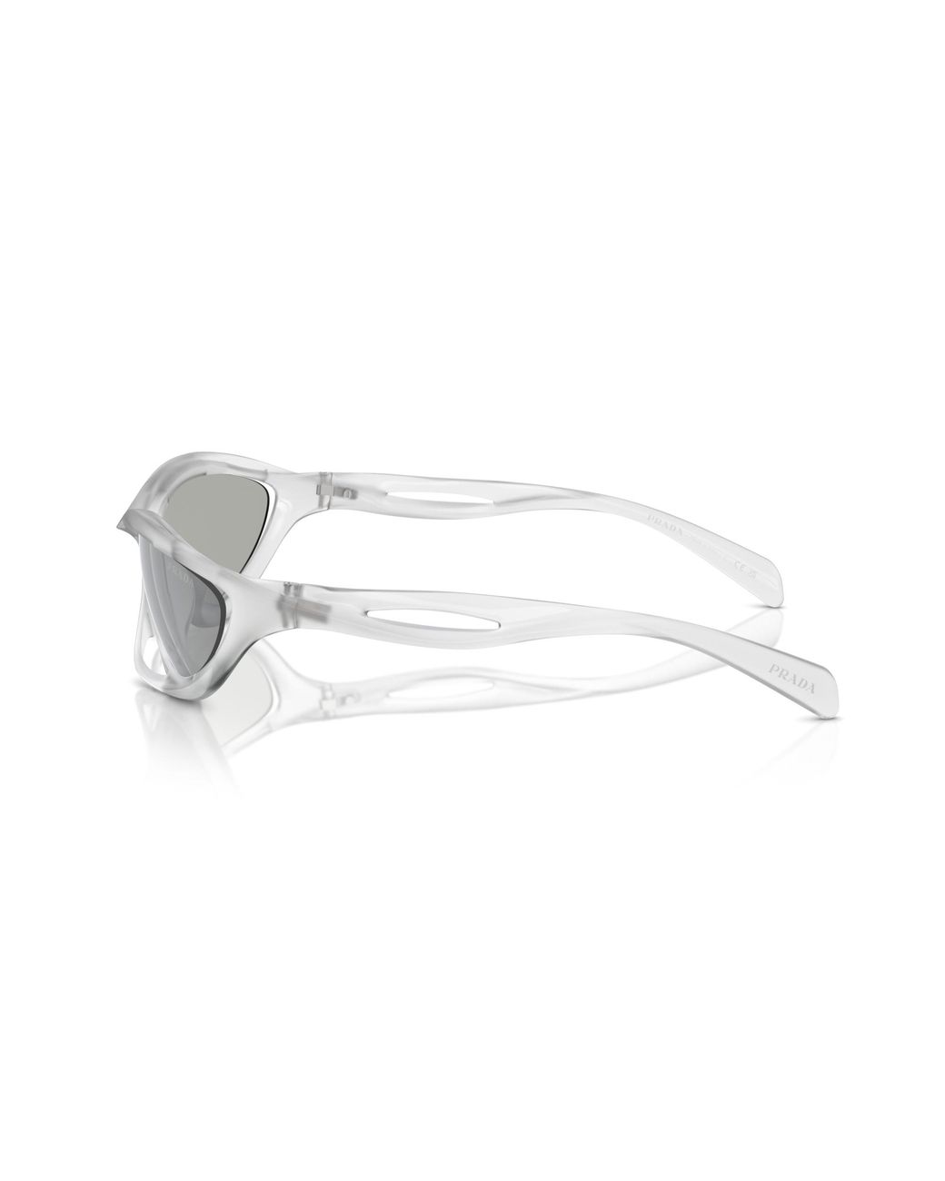 Prada Black Pr A23S 14V60H Sunglasses Nylon Cat Eye Mirrored Mirror