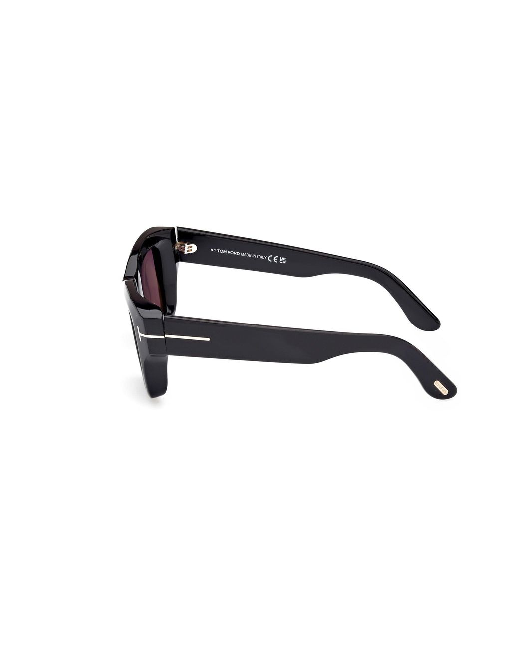 Tom Ford Black Ft1154 Ilias 01A Sunglasses Acetate Smoke Squared Normal for men