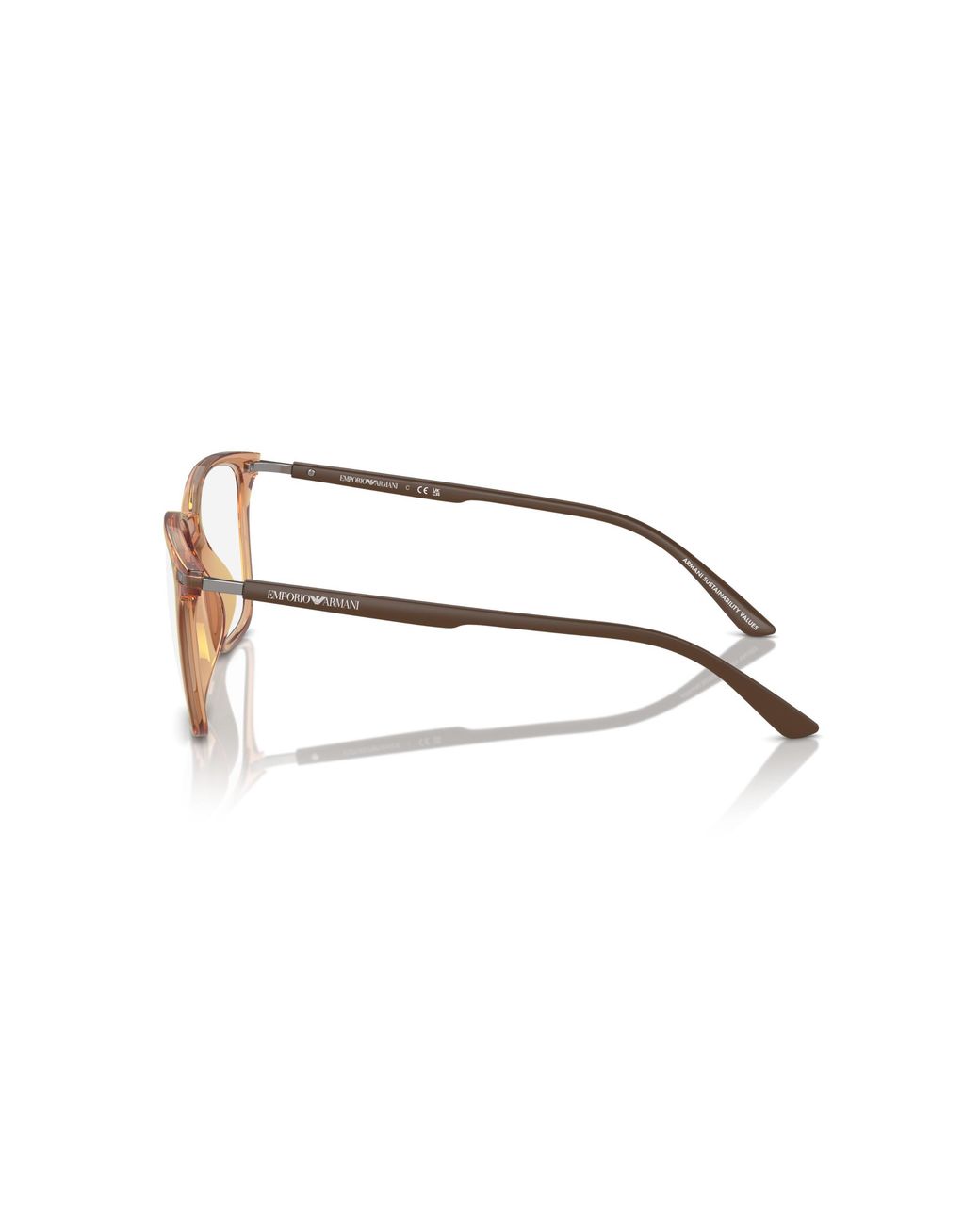 Emporio Armani Black Ea3242U 6110 Optical Frames Injected Transparent Squared Normal for men