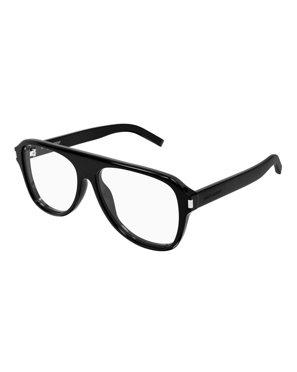 Saint Laurent Black Sl 970 Opt 001 Optical Frames Acetate Transparent Pilot for men