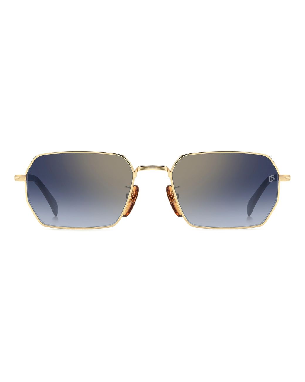 David Beckham Black Db 1174/S Rhl/1V Sunglasses Metal Squared Normal Mirror for men