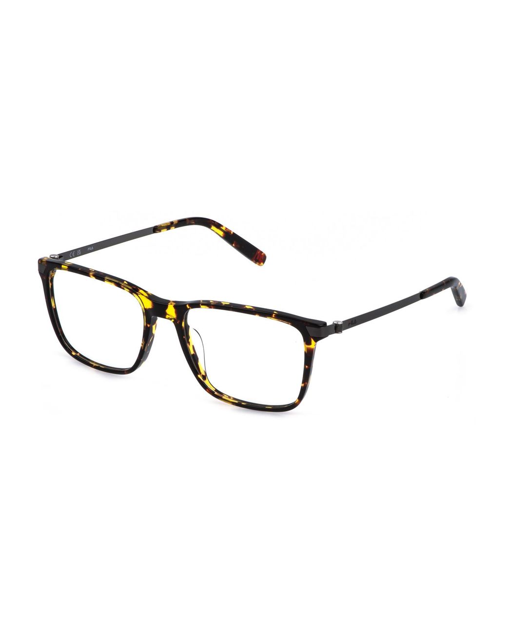 Fila Black Vfib01 779 Optical Frames Acetate Squared for men