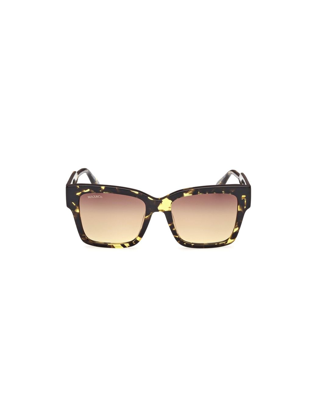 MAX&Co. Black Mo0094 55F Sunglasses Acetate Squared Normal