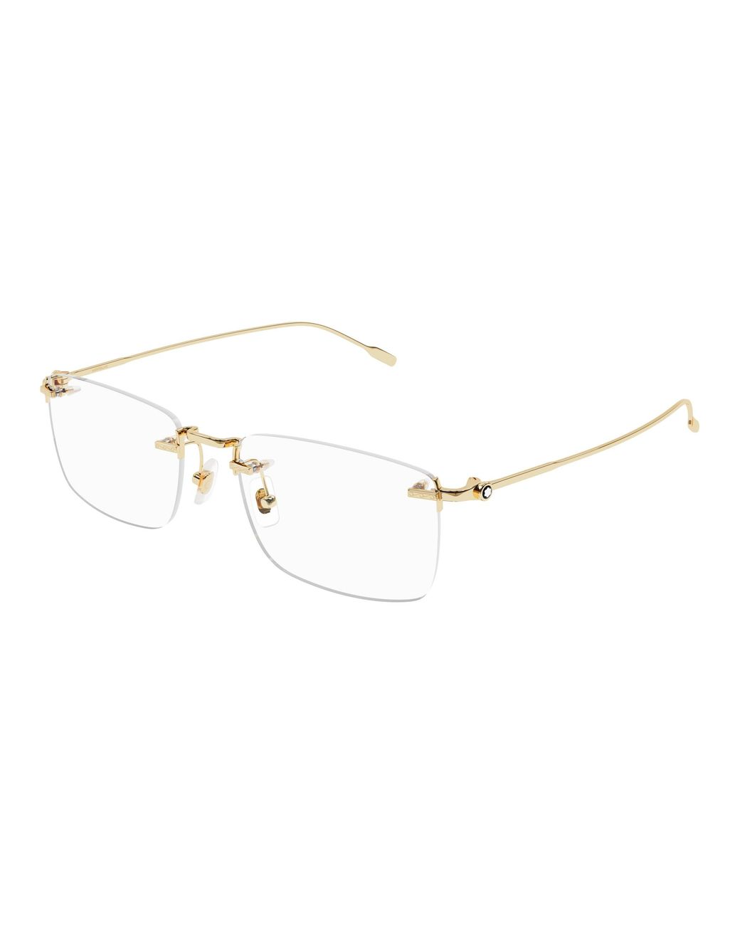 Montblanc Black Mb0241O 002 Optical Frames Metal Squared for men