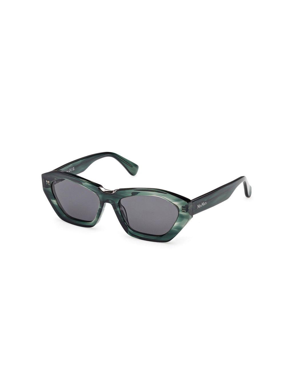 Max Mara Black Mm0169 Kate 98A Sunglasses Acetate Smoke Geometric Normal