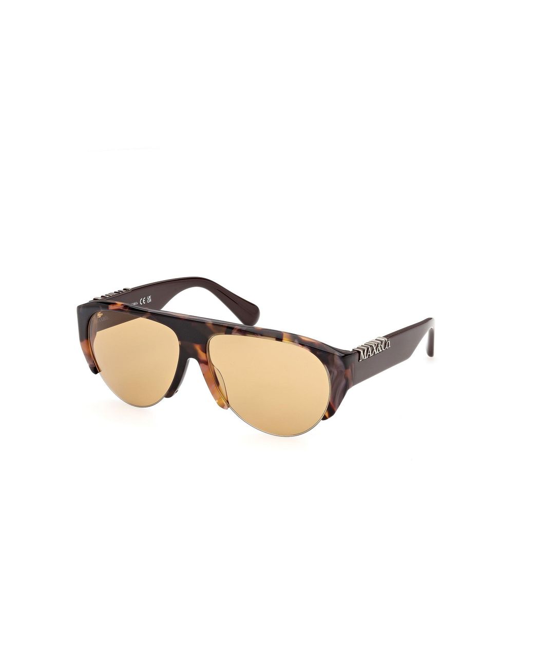 MAX&Co. Black Mo0167 52J Sunglasses Acetate Pilot Normal