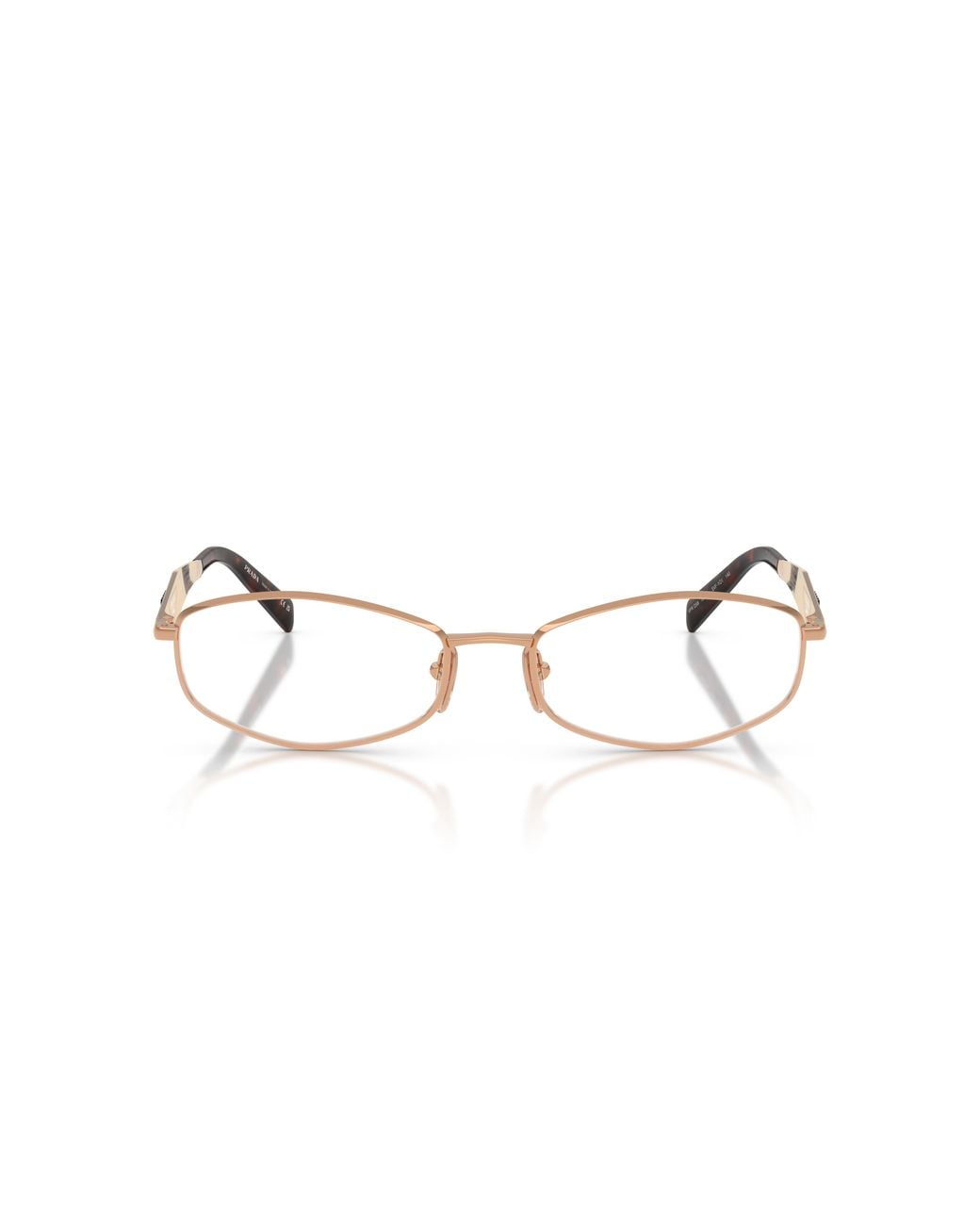 Prada Black Pr D58V Svf1O1 Optical Frames Metal Transparent Round Normal