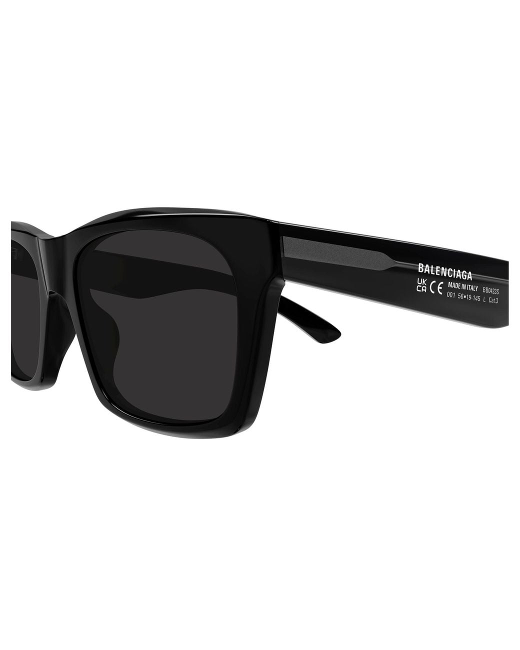 Balenciaga Black Bb0423S 001 Sunglasses Acetate Squared for men