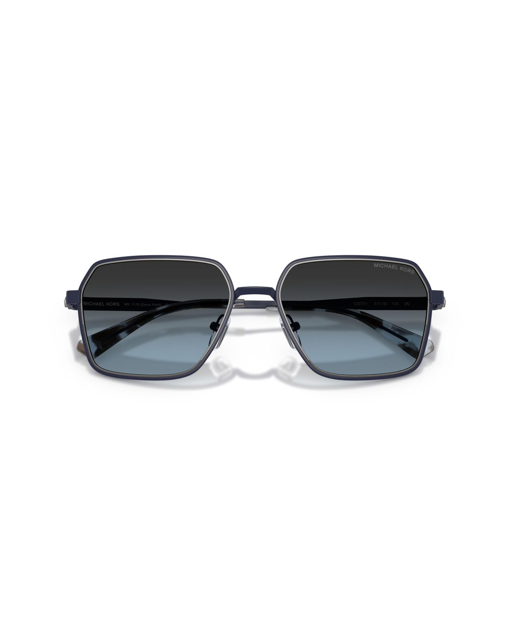 Michael Kors Black Mk1176 Dana Point 1207V1 Sunglasses Metal Squared Normal Shaded for men
