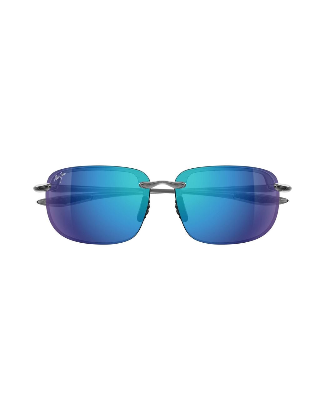 Maui Jim Black Mj0456S 002 Occhiali Da Sole Iniettato Blu Rotonda