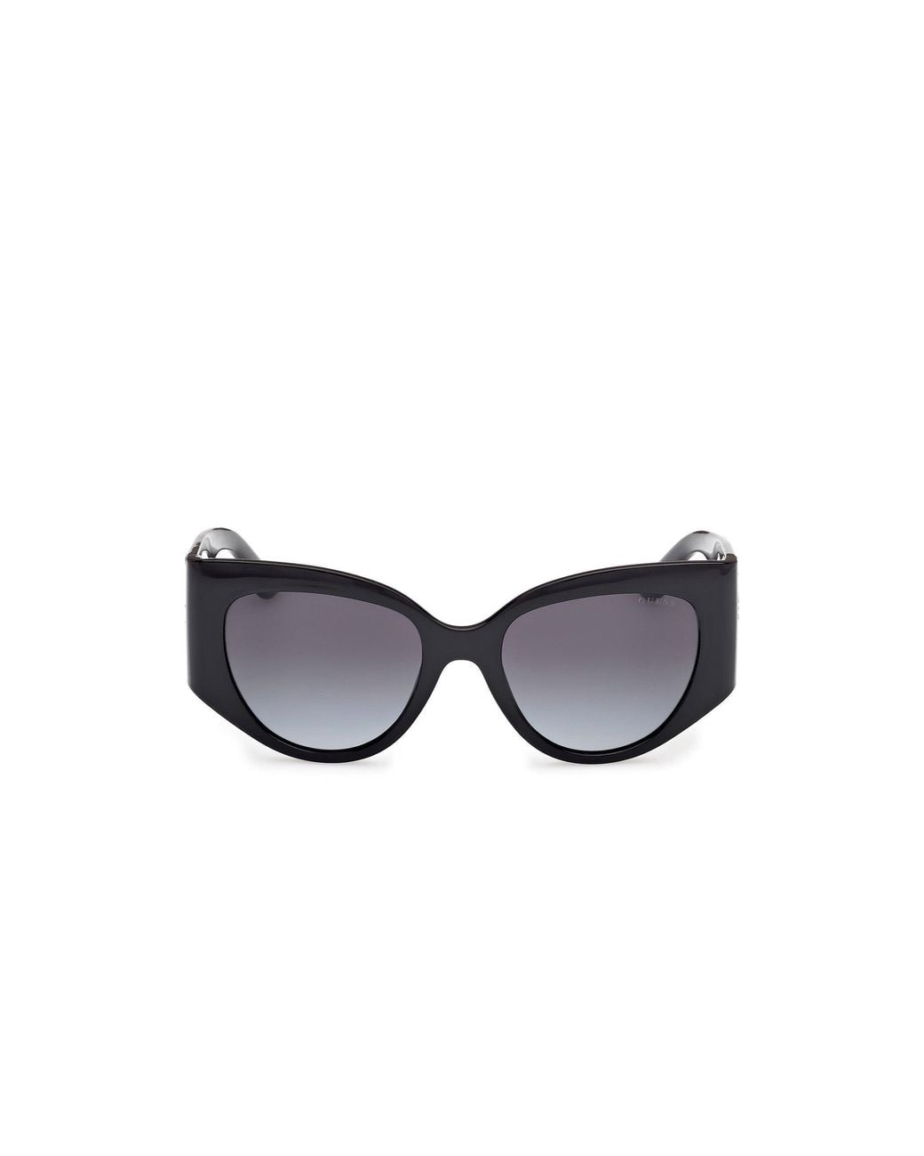 Guess Black Gu00202 01B Sunglasses Injected Smoke Cat Eye Normal