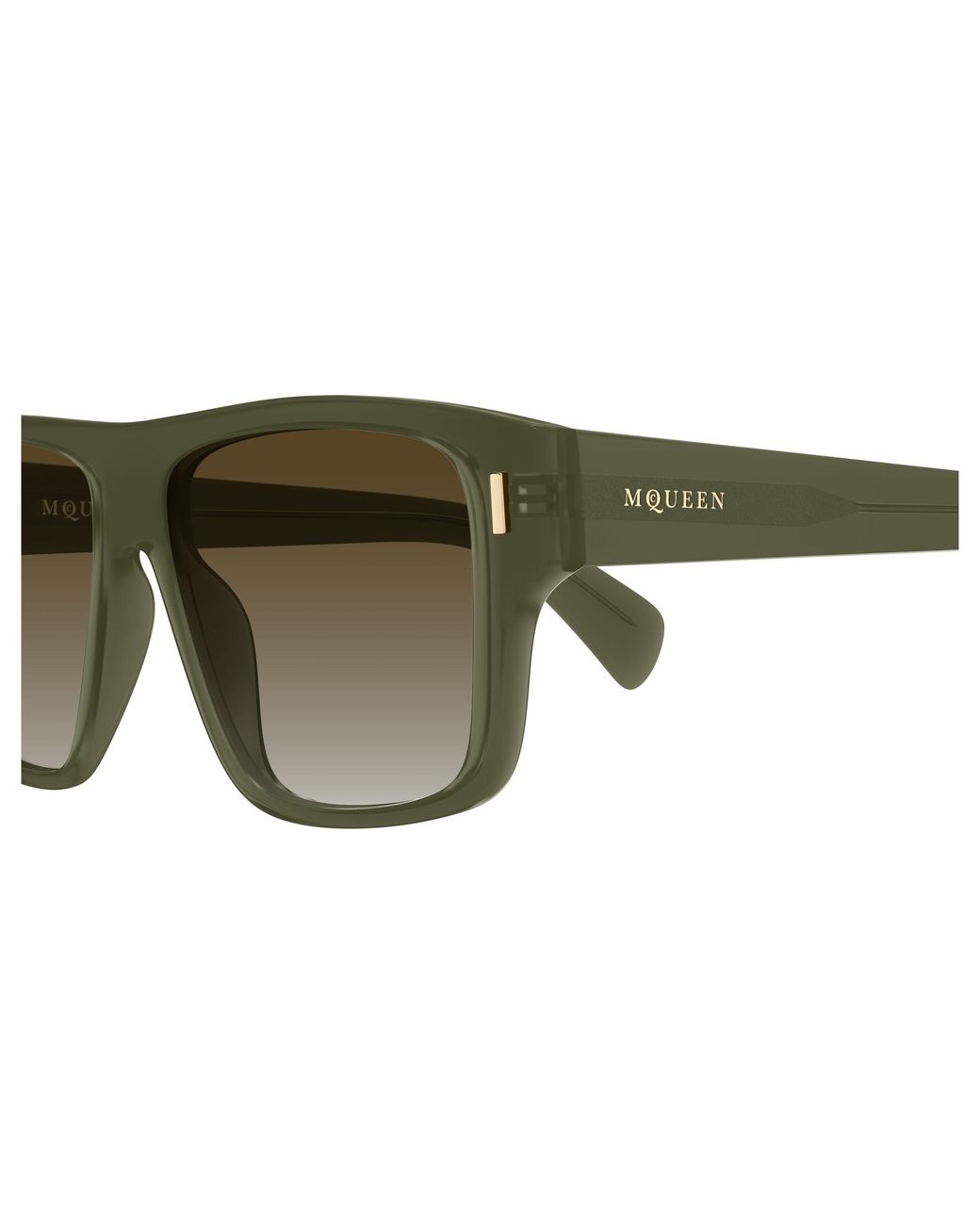 McQueen Green Am0550S 003 Sunglasses Acetate Squared for men