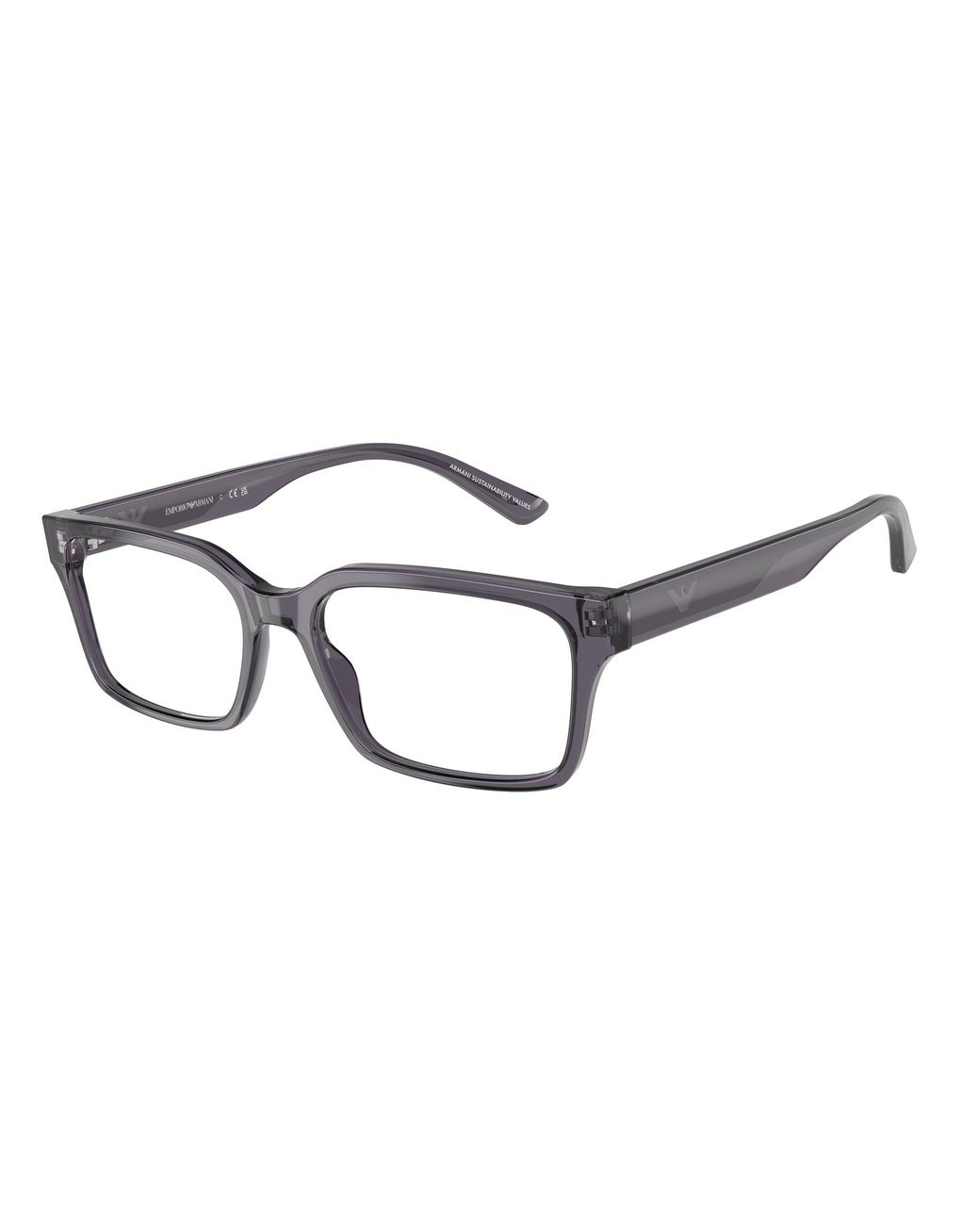 Emporio Armani Black Ea3244 6174 Optical Frames Acetate Squared Normal for men