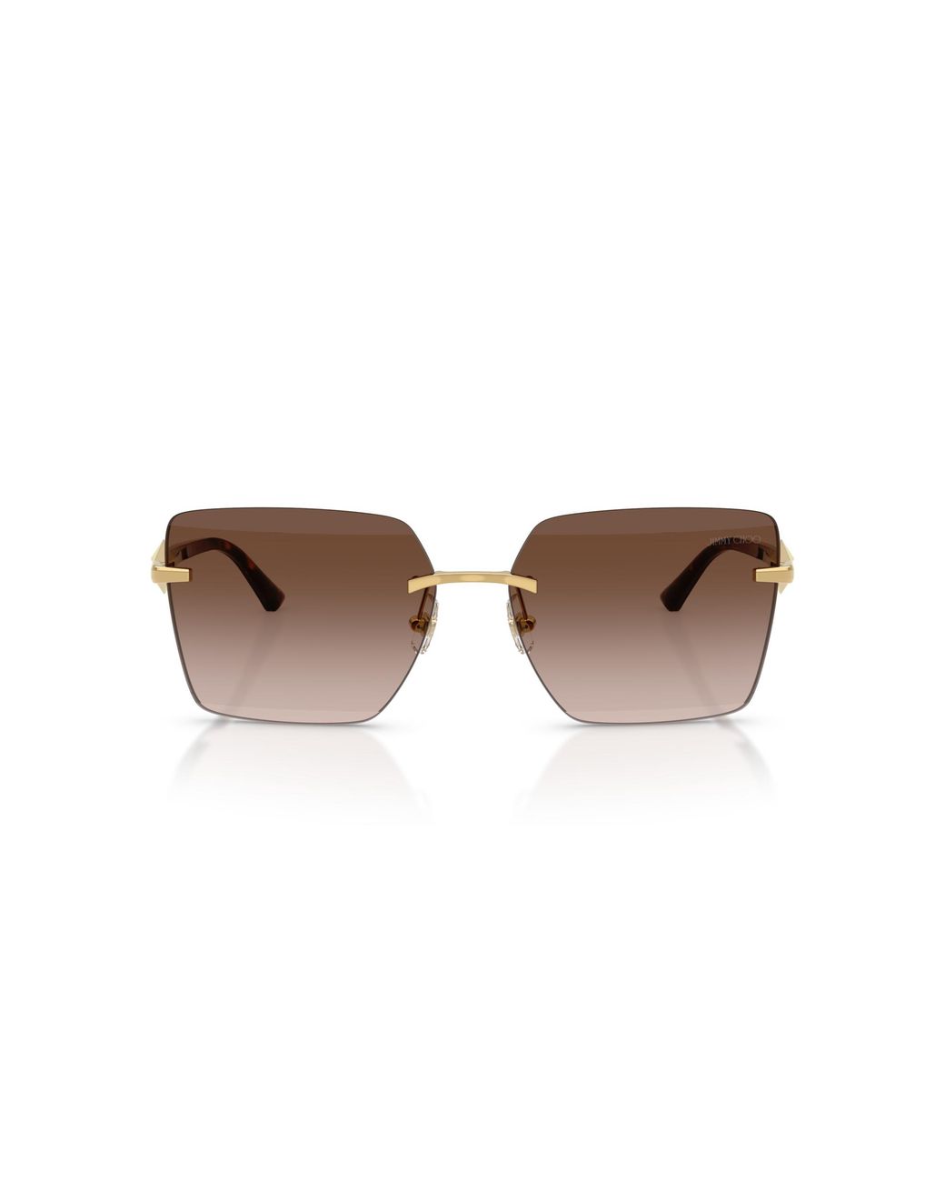 Jimmy Choo Black Jc4018 302313 Sunglasses Metal Squared Normal Shaded