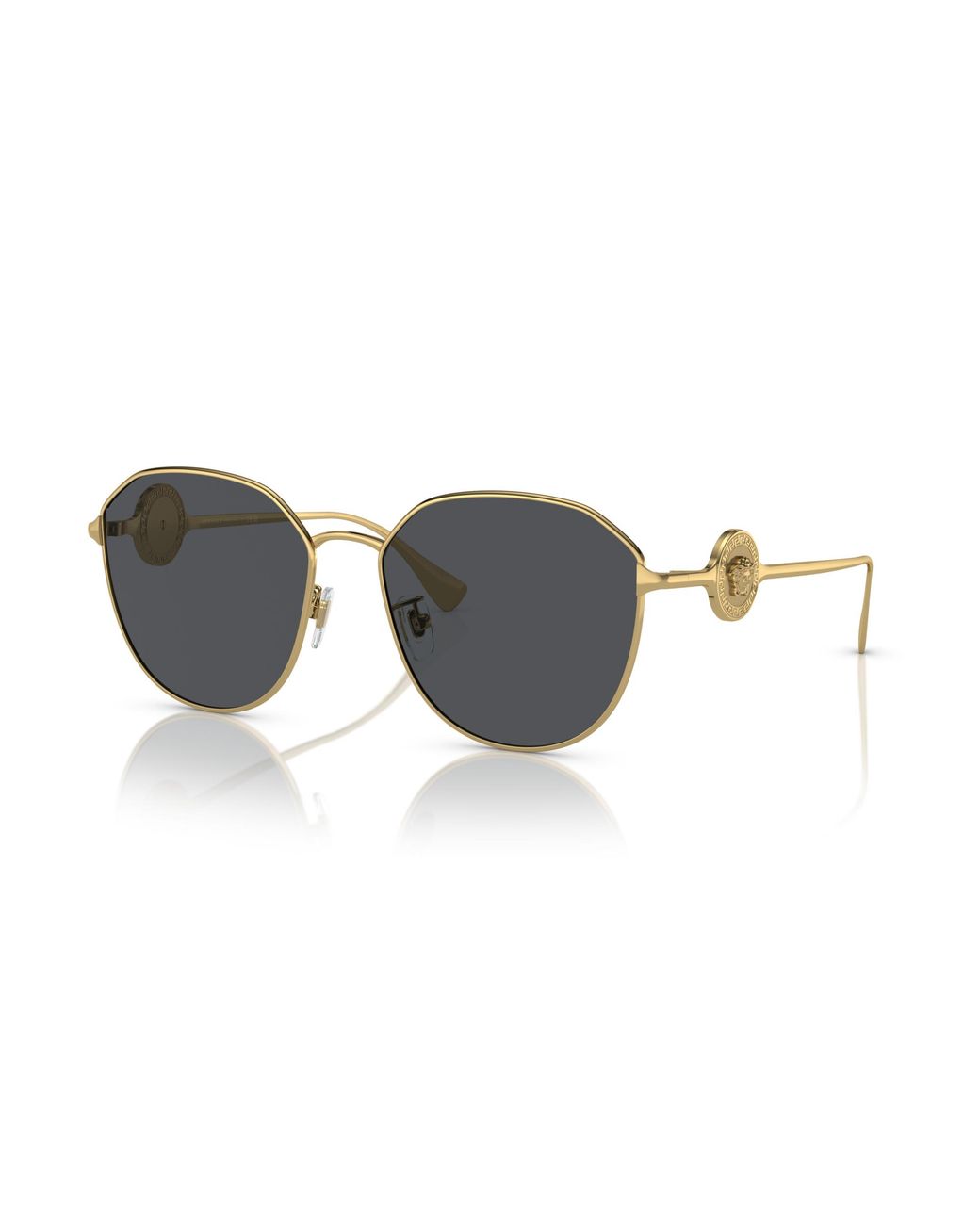 Versace Black Ve2259D 100287 Sunglasses Steel Geometric Normal