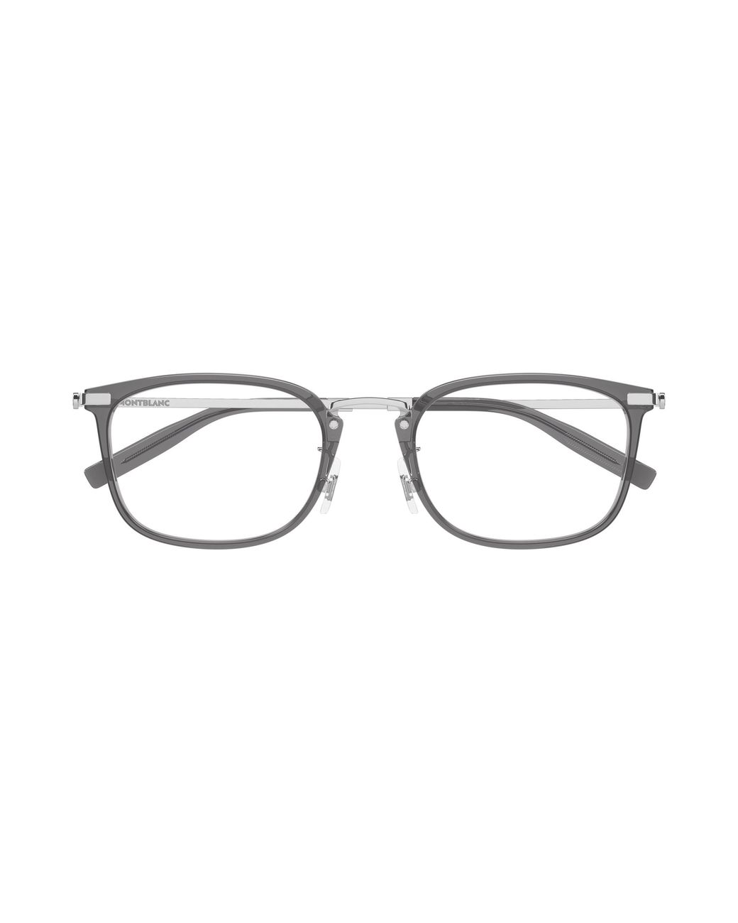Montblanc Black Mb0494Oj 004 Optical Frames Injected Transparent Squared for men