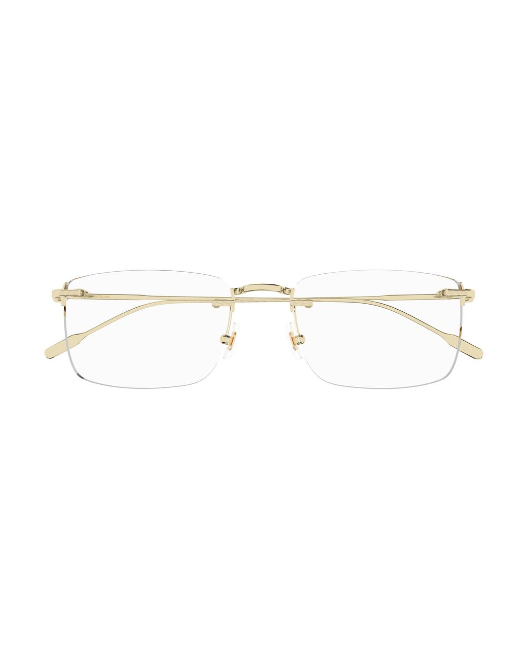 Montblanc Black Mb0241O 002 Optical Frames Metal Squared for men