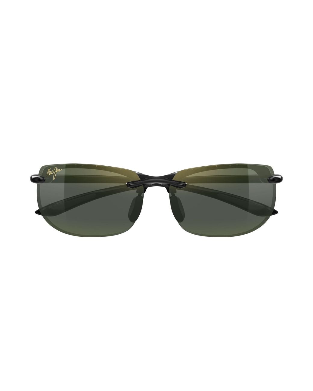 Maui Jim Black Mj0412Sa 003 Occhiali Da Sole Iniettato Verde Squadrata