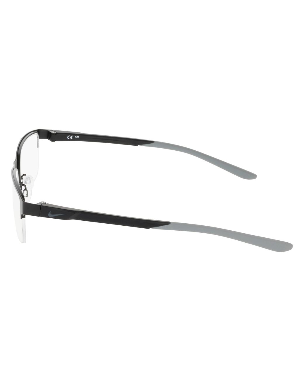 Nike Black 8159 001 Optical Frames Metal Squared Normal for men