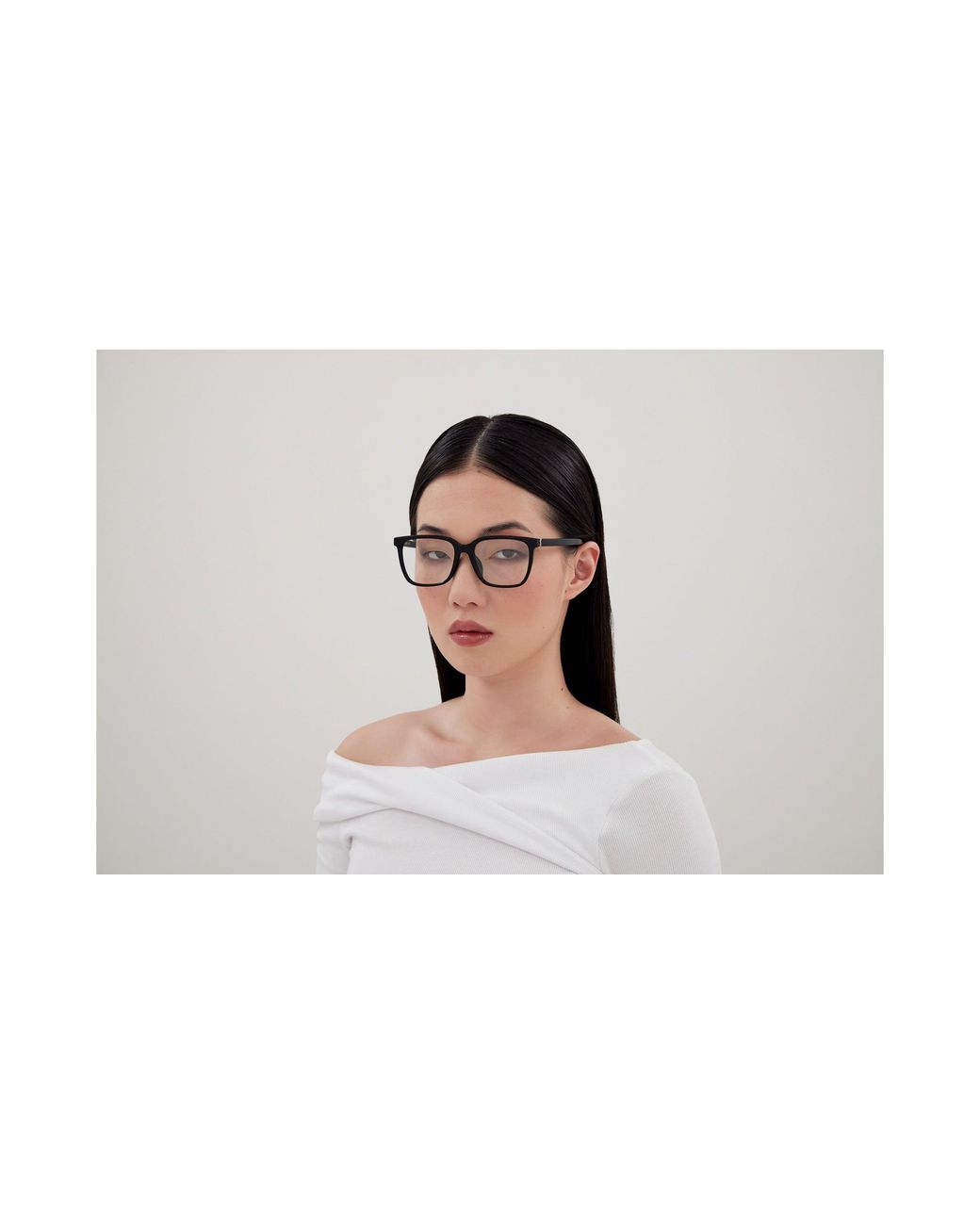 Saint Laurent Black Sl M142/F 001 Optical Frames Acetate Transparent Squared