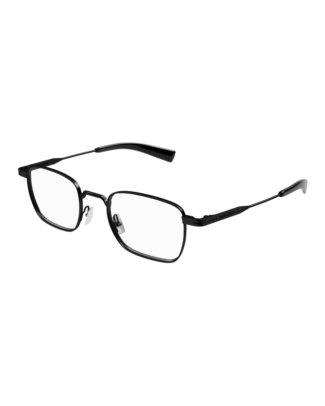 Saint Laurent Black Sl 729 001 Optical Frames Metal Transparent Squared for men