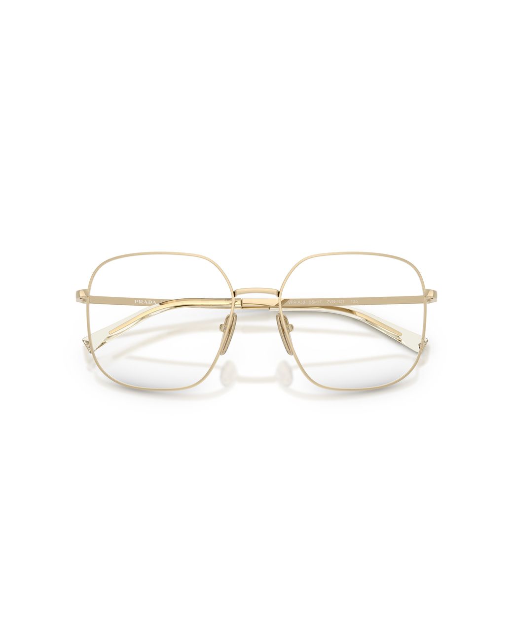 Prada Black Pr A59V Zvn1O1 Optical Frames Steel Squared Normal