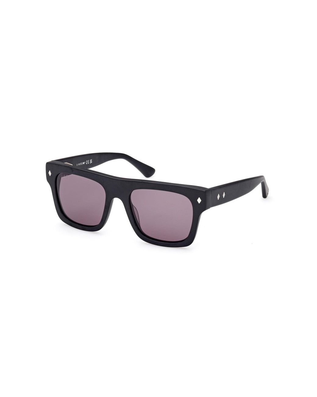 Web Black We0354 02A Sunglasses Acetate Smoke Squared Normal for men