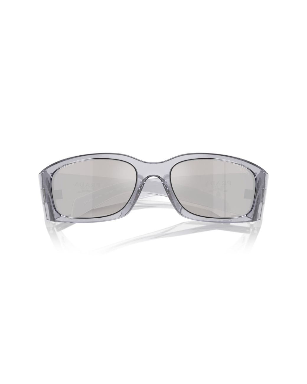Prada Black Pr A19S 12R2B0 Sunglasses Acetate Butterfly Mirrored Mirror for men