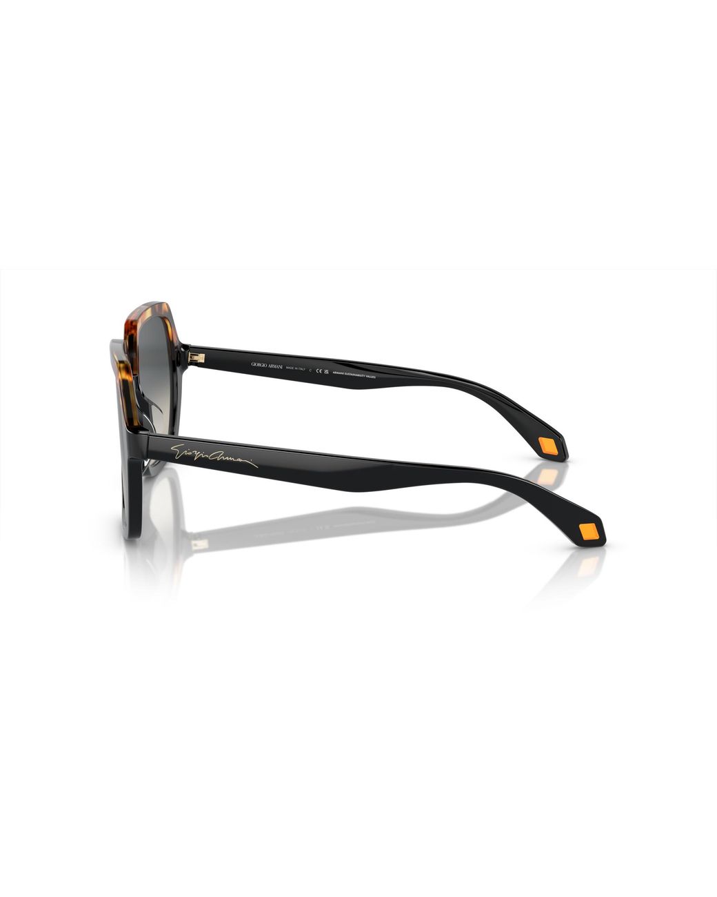 Giorgio Armani Black Ar8193U 587519 Sunglasses Acetate Squared Normal Shaded
