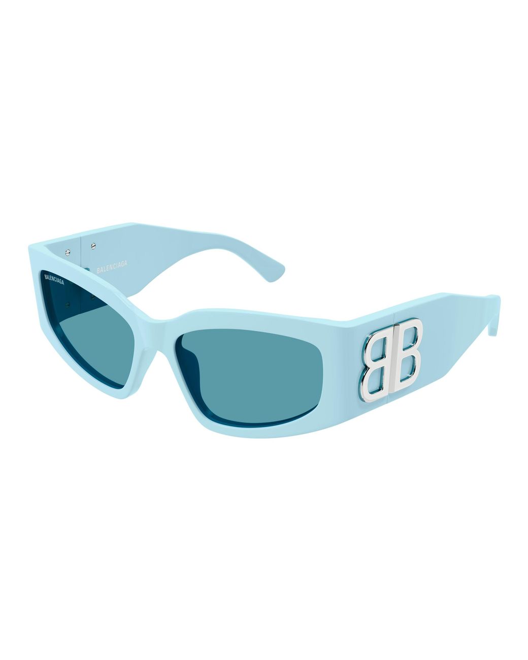 Balenciaga Blue Bb0321S 014 Sunglasses Acetate Light Cat Eye