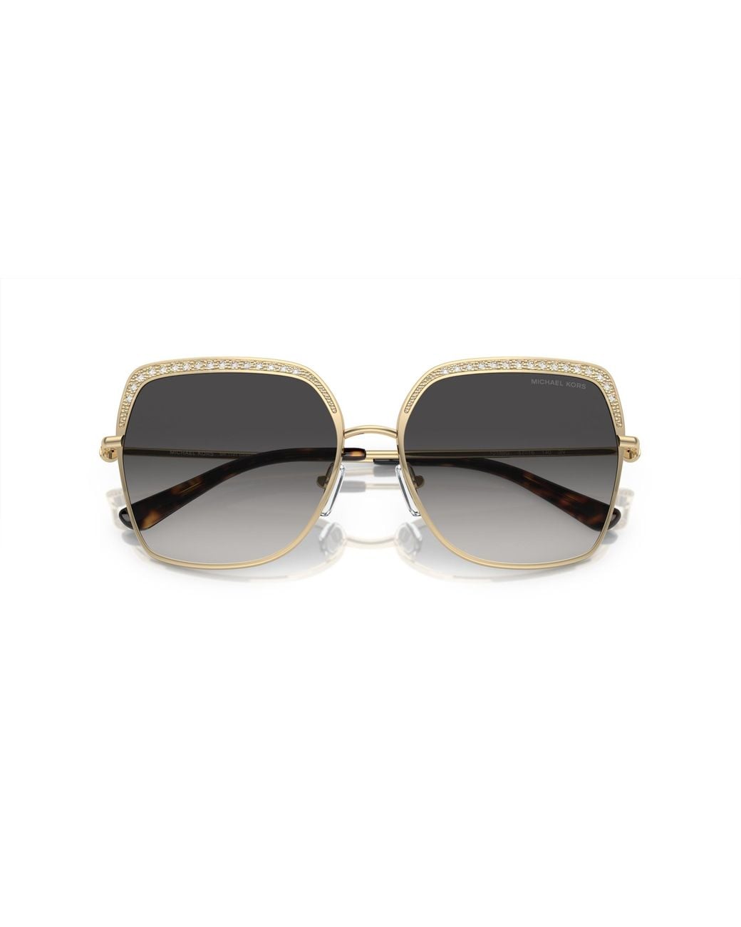 Michael Kors Black Mk1141 Greenpoint 10188G Sunglasses Metal Squared Normal Shaded