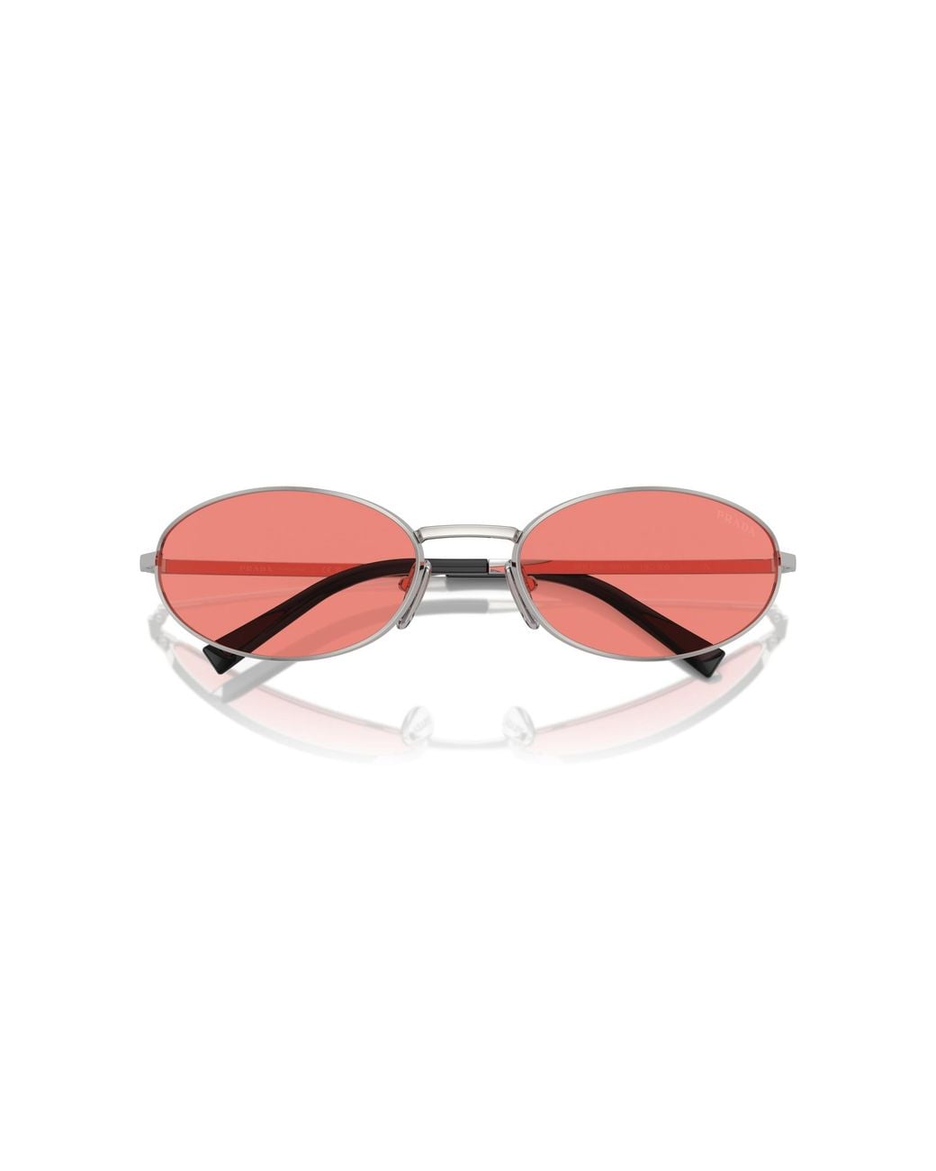 Prada Black Pr A59S 1Bc20B Sunglasses Steel Round Normal