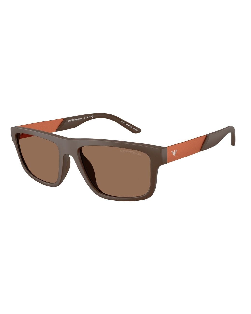 Emporio Armani Black Ea4244U 624373 Sunglasses Injected Squared Normal for men